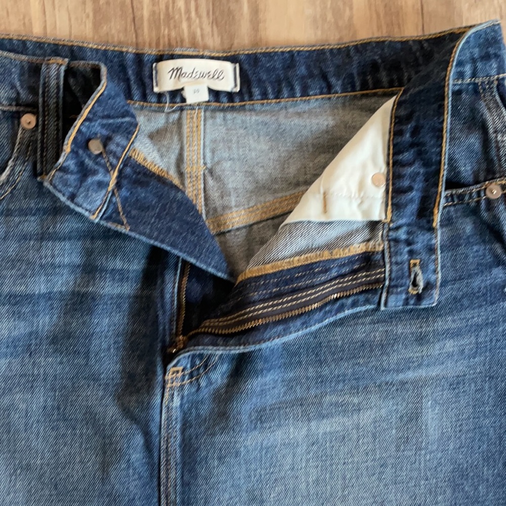 Madewell HR denim skirt